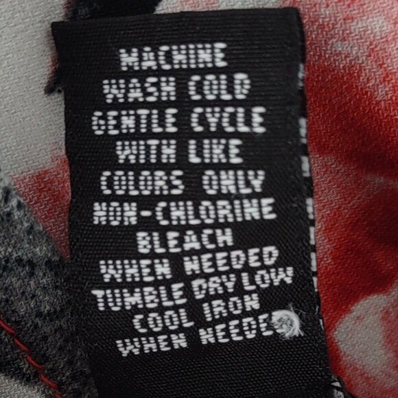 Alfani Floral Print Mini Dress Pink Red Black White Long Sleeve Zip Back Size 2X - Picture 11 of 11